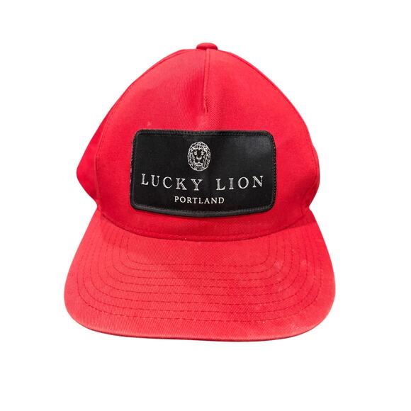 Lucky Lion Portland Red Trucker Hat — Dispensary Merch / Streetwear Collectible - Picture 1 of 4